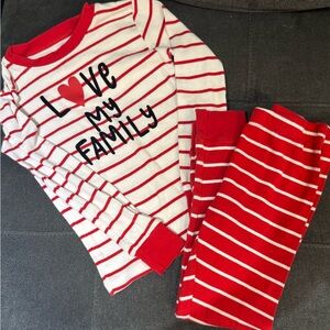 Carter's Red and White Striped Kids Pajama Set